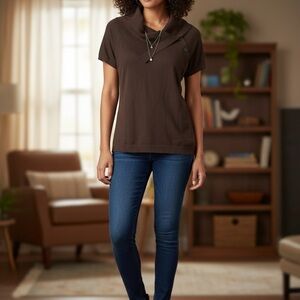 Kenneth Cole Unlisted Brown Top Size Medium